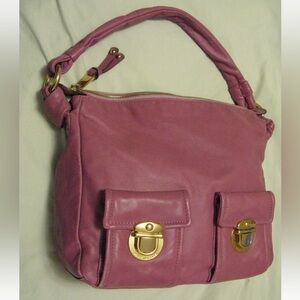 Marc Jacobs Collection 'Blake' Mauve Pink & Gold Hardware Multi-Pocket Hobo Bag